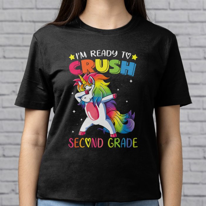Crush 2nd Grade Dabbing Unicorn Back to School Girls Gift T Shirt b 5