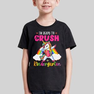 Crush Kindergarten Dabbing Unicorn Back to School Girls Gift T Shirt 1