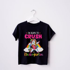 Crush Kindergarten Dabbing Unicorn Back to School Girls Gift T Shirt 4