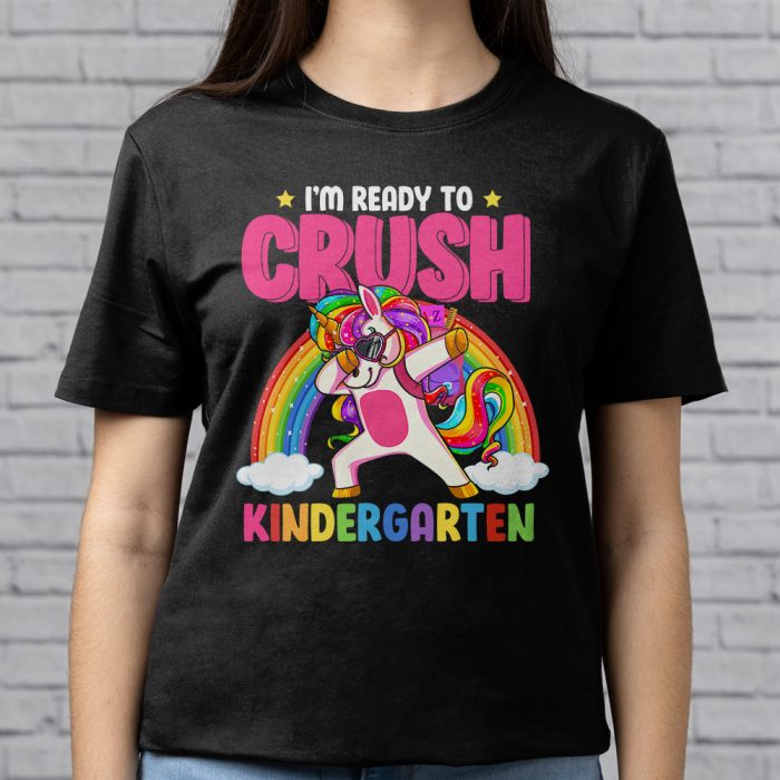 Crush Kindergarten Dabbing Unicorn Back to School Girls Gift T Shirt A 5