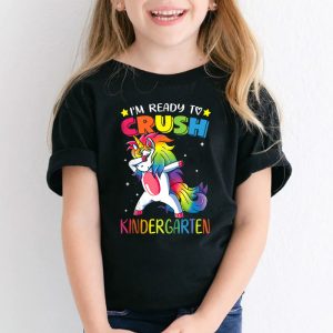 Crush Kindergarten Dabbing Unicorn Back to School Girls Gift T Shirt b 2