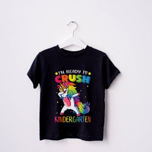 Crush Kindergarten Dabbing Unicorn Back to School Girls Gift T Shirt b 4