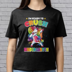 Crush Kindergarten Dabbing Unicorn Back to School Girls Gift T Shirt c 5