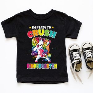 Crush Kindergarten Dabbing Unicorn Back to School Girls Gift T Shirt c 6