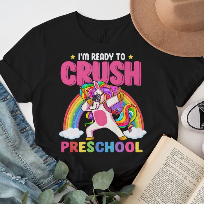 Crush PRESCHOOL Dabbing Unicorn Back to School Girls Gift T Shirt A 3