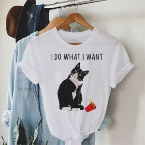 Do What I Want Vintage Black Cat Red Cup Funny My Cat T Shirt 2 2