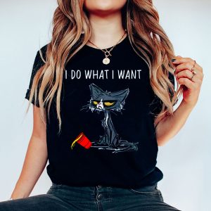 Do What I Want Vintage Black Cat Red Cup Funny My Cat T Shirt 3 3