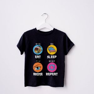 Eat Sleep Anime Gaming Repeat Kawaii Otaku Anime Manga T Shirt 2 1