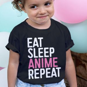 Eat Sleep Anime Gaming Repeat Kawaii Otaku Anime Manga T Shirt 2 3