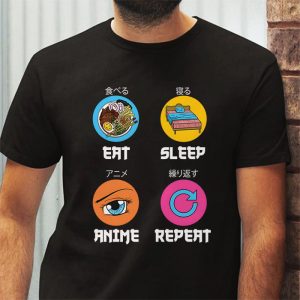 Eat Sleep Anime Gaming Repeat Kawaii Otaku Anime Manga T Shirt 3 1