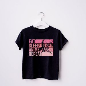 Eat Sleep Anime Gaming Repeat Kawaii Otaku Anime Manga T Shirt 3 2