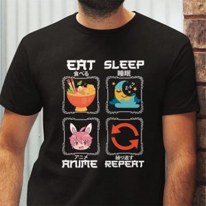 Eat Sleep Anime Gaming Repeat Kawaii Otaku Anime Manga T Shirt 4