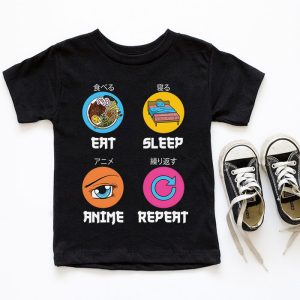 Eat Sleep Anime Gaming Repeat Kawaii Otaku Anime Manga T Shirt 5 1