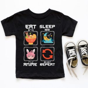 Eat Sleep Anime Gaming Repeat Kawaii Otaku Anime Manga T Shirt 6