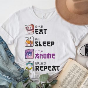 Eat Sleep Anime Repeat Manga Shirts Men Women T Shirt 3 1