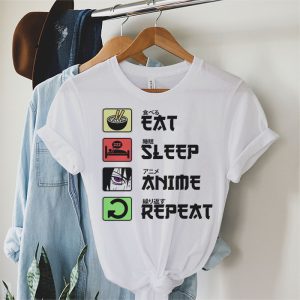 Anime Graphic Tees Eat Sleep Anime Repeat Shirts Special Gift T-Shirt 1