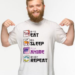 Eat Sleep Anime Repeat Manga Shirts Men Women T Shirt 4 1