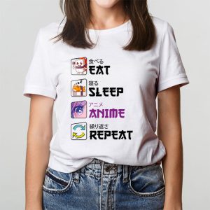 Eat Sleep Anime Repeat Manga Shirts Men Women T Shirt 5 1