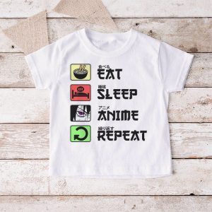 Eat Sleep Anime Repeat Manga Shirts Men Women T Shirt 5