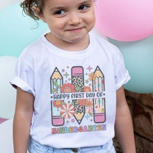 First Day Kindergarten Teacher Leopard Pencil Back to School T Shirt 4 1