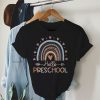 First Day of School Hello Pre-K Teacher Rainbow Kids T-Shirt
