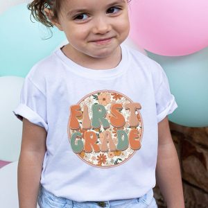 First Grade Teachers 1st Grade Leopard Retro Groovy Flowers T Shirt 4 1