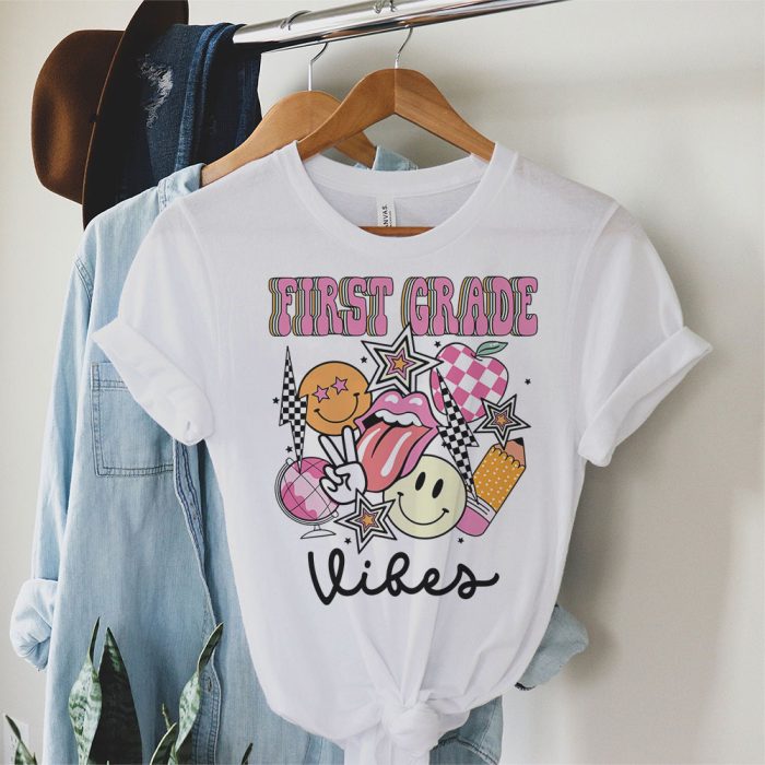 First Grade Vibes 1st Grade Team Retro 1st Day Of School T Shirt 1 1