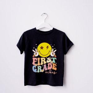 First Grade Vibes 1st Grade Team Retro 1st Day Of School T Shirt 4 5