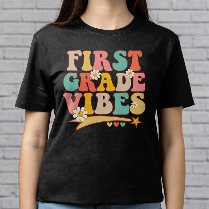 First Grade Vibes 1st Grade Team Retro 1st Day Of School T Shirt 5