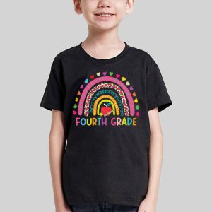 Fourth Grade Rainbow Girls Boys Teacher Team 4th Grade Squad T Shirt 2