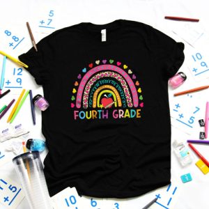 Fourth Grade Rainbow Girls Boys Teacher Team 4th Grade Squad T Shirt 5