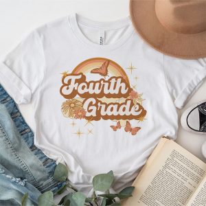 Fourth Grade Teachers 4th Grade Leopard Retro Groovy Flowers T Shirt 5