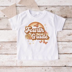 Fourth Grade Teachers 4th Grade Leopard Retro Groovy Flowers T Shirt 7