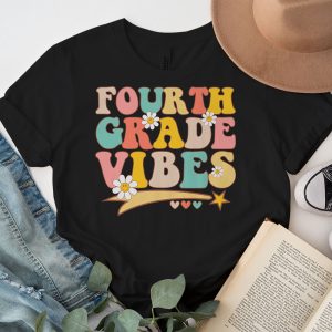 Fourth Grade Vibes 4th Grade Team Retro 1st Day Of School T Shirt 3