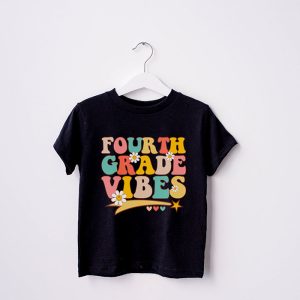 Fourth Grade Vibes 4th Grade Team Retro 1st Day Of School T Shirt 4