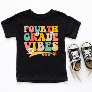 Fourth Grade Vibes 4th Grade Team Retro 1st Day Of School T Shirt 6