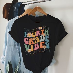 Fourth Grade Vibes - 4th Grade Team Retro 1st Day Of School T-Shirt