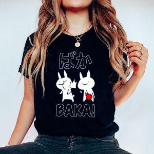 Funny Anime Baka Rabbit Slap Japanese Gift T Shirt 2 3