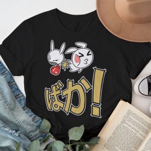 Funny Anime Baka Rabbit Slap Japanese Gift T Shirt 2