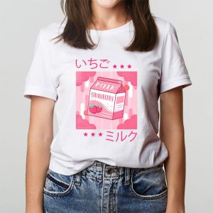 Funny Retro 90s Japanese Kawaii Strawberry Milk Shake Carton T Shirt 5 2