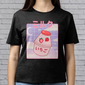 Funny Retro 90s Japanese Kawaii Strawberry Milk Shake Carton T Shirt 5 3