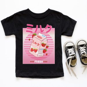 Funny Retro 90s Japanese Kawaii Strawberry Milk Shake Carton T Shirt 7 1