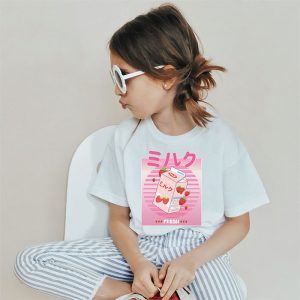 Strawberry Milk Shirt Funny Retro 90s Japanese Kawaii T-Shirt 2