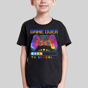 Game Over Back To School Funny First Day School Kids Boys T Shirt 1