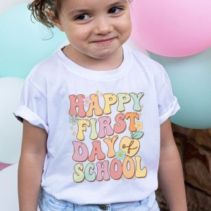 Groovy Happy First Day Of School Back To School Teachers T Shirt 2 7