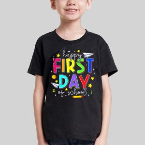 Happy First Day Of School Back To School Teacher Student Kid T Shirt 2 1