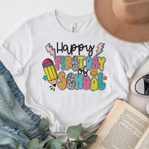 Happy First Day Of School Leopard Back To School Teacher T Shirt 2 4