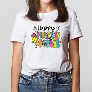 Happy First Day Of School Leopard Back To School Teacher T Shirt 2 5