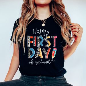 Happy First Day Of School Leopard Back To School Teacher T Shirt 4 8