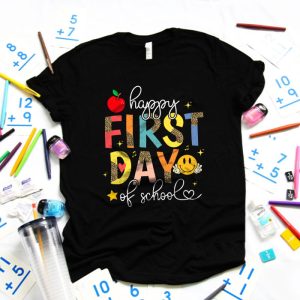 Happy First Day Of School Leopard Back To School Teacher T Shirt 4 9